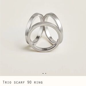 Hermes Palladium Scarf Ring